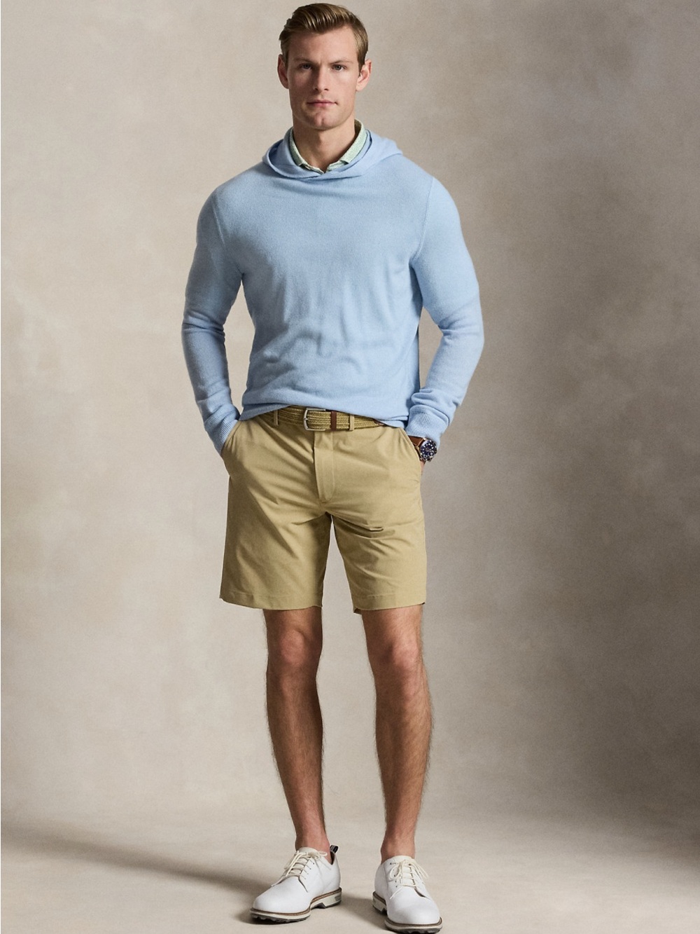 Polo by Ralph Lauren Men's Tan Flat Front Performance Shorts